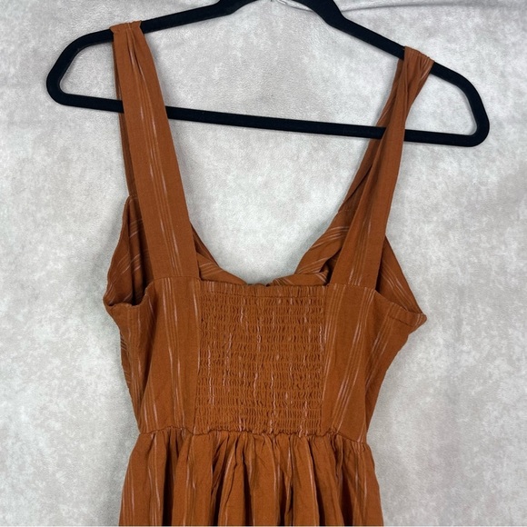 Free People Caldasi Midi Waist Cut Out Dress In Bronze Women's Size XS - Picture 8 of 10